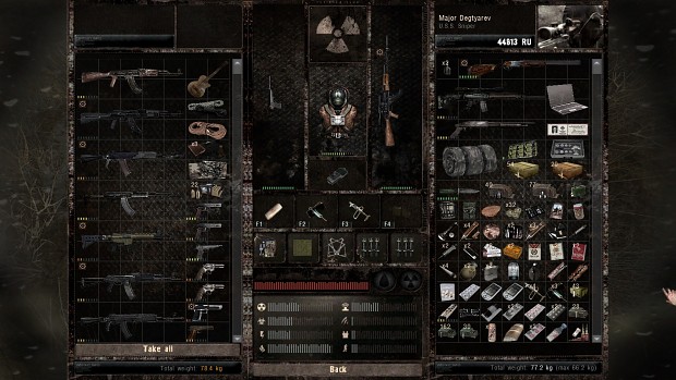 My loot after killing mercs in waste process plant
