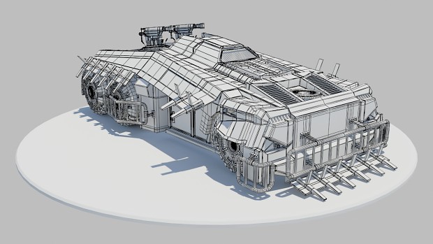 armored_vehicle_hipoly WIREFRAME