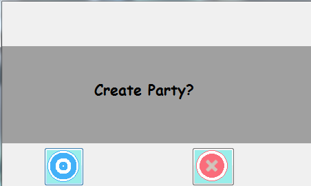 Post-media party creation message