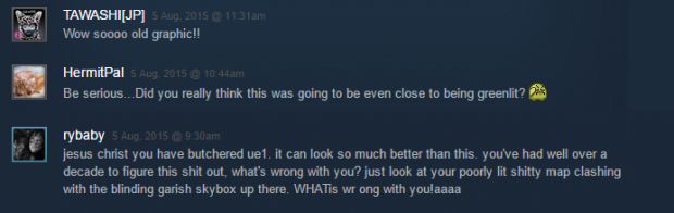Some Steamlight Comments
