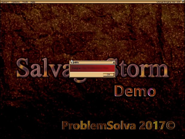 Credits Screen in Salvage Storm