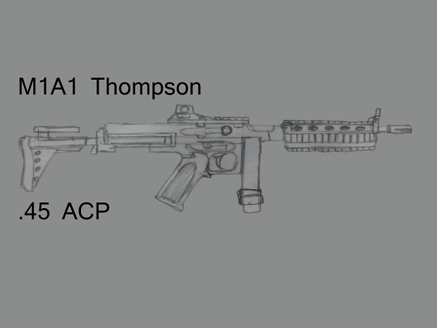 Re-designed WW2 Weapons (M1A1 Thompson)