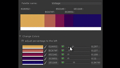 Color Palettes Lockable % values