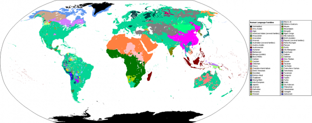 Language Families Map