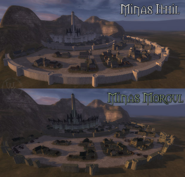 Minas Ithil and Minas Morgul WIP