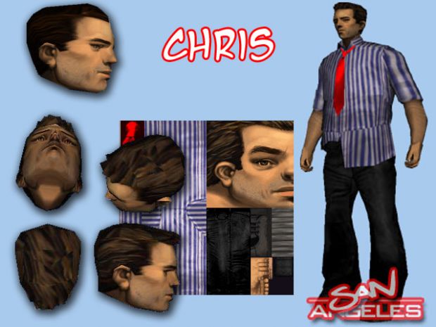 Chris player model close-up