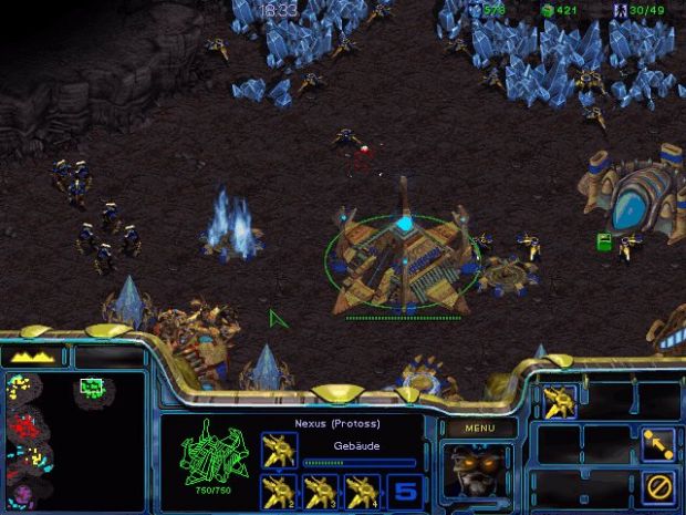 Cloaked Protoss base, after an attack