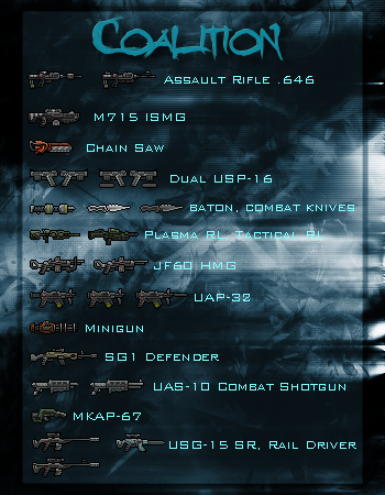 coalition weapons