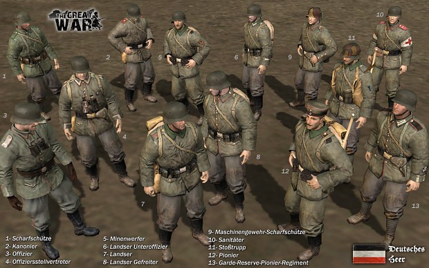 TGW1918 - all German soldier models