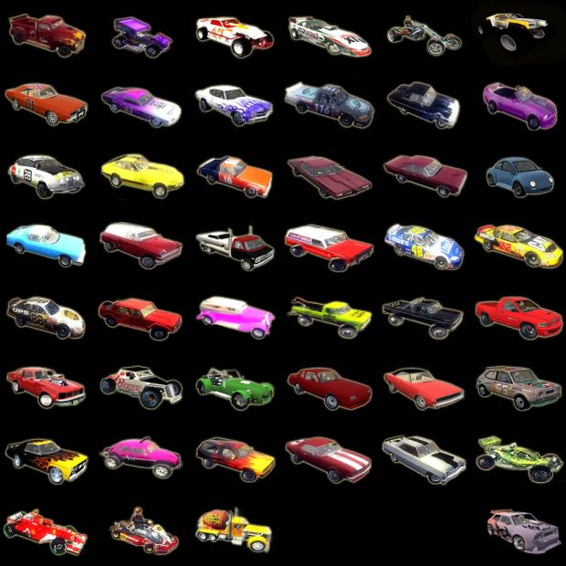 Carpack 1 car icons updated image - FOJ Community Mod for FlatOut 2 - ModDB