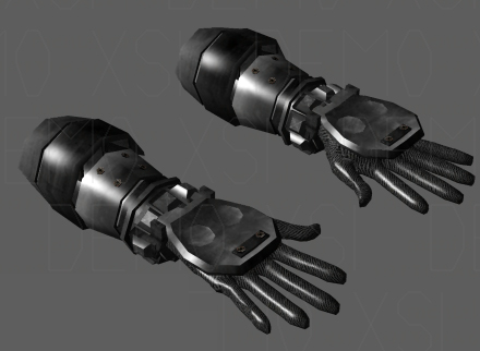Shot of what the hands will look like in first person.
