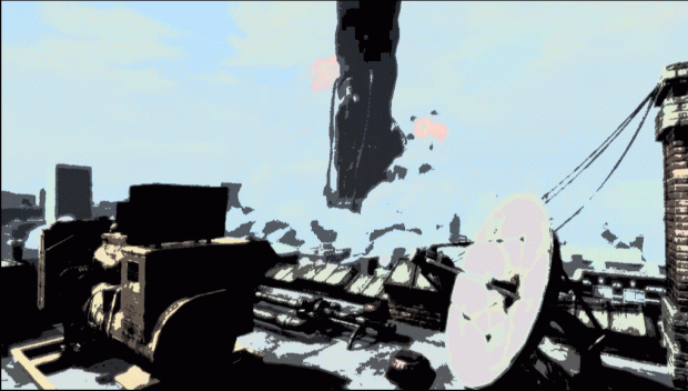 cutscene tests with early rotoscope shader