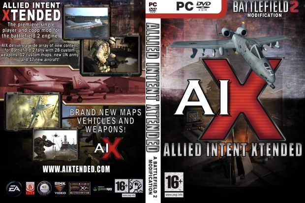 AIX DVD cover image - Allied Intent Xtended mod for Battlefield 2