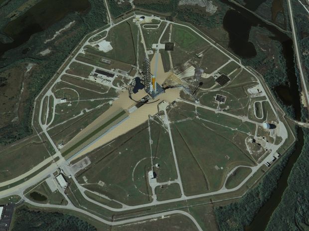 Bird's-eye view of Launch Complex 39B