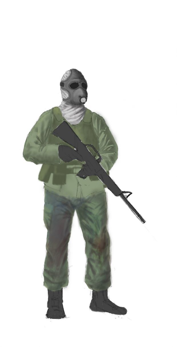 Soldier Gasmask