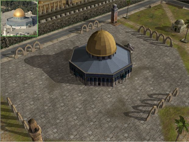 A screenshot from the enhanced Jerusalem map