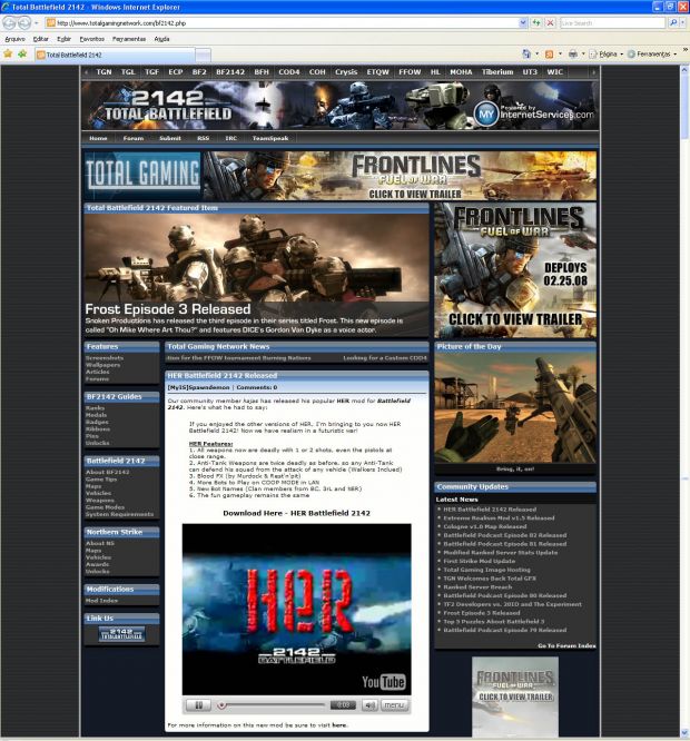 HER Battlefield 2142 featured at TGN