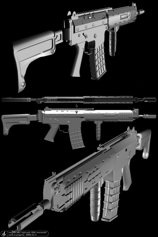 2009.10.11 - weapon_ak5 high-poly