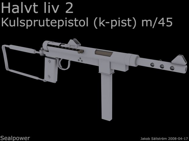 Kulsprutepistol Carl Gustaf m/45 first render