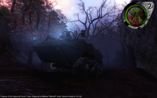 OF2 - APC rammin' through the forest.