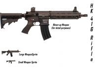 HK 416 Rifle Sprite