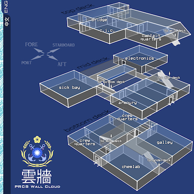 Datavault Map- PRCS Wall Cloud, Upper Decks