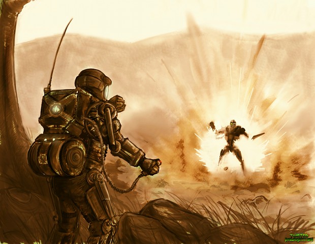 Promotional Sketch: Cyborg Detonation