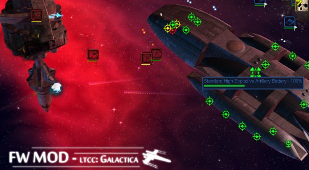 Galactica-class Battlestar in action