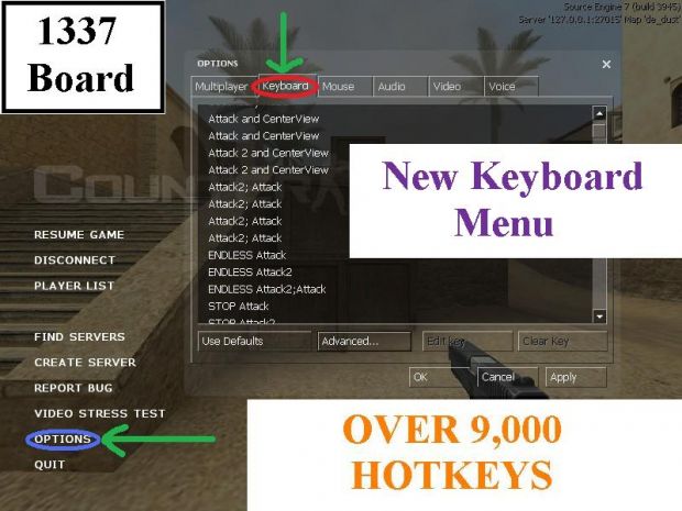 1337 Board - Keyboard Menu