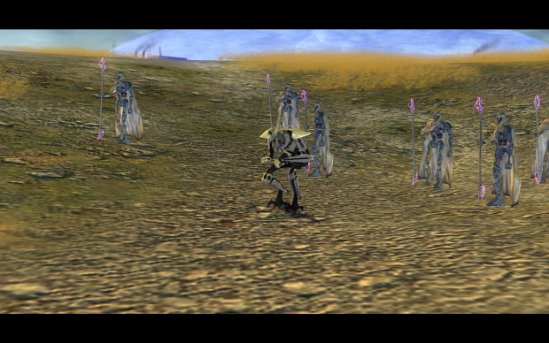 The Droid Army commander and his guards