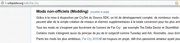 SturmMOD in french Wikipedia article on Far Cry