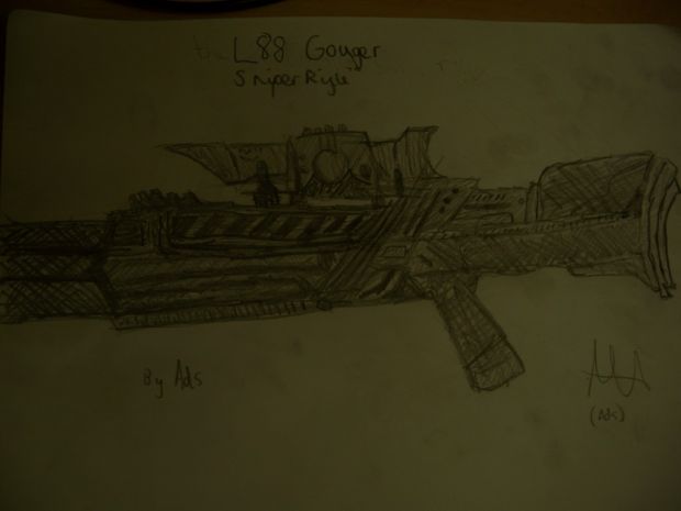 L88 Gouger Sniper rifle (Early sketch)