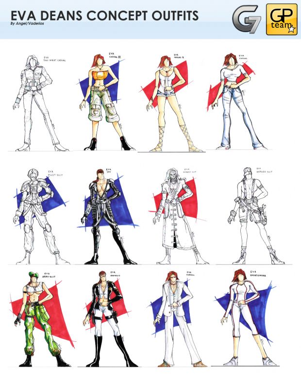 [WIP] Eva Outfits - all