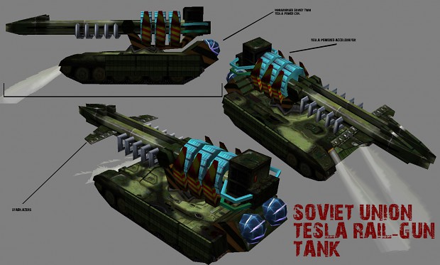 Soviet Tesla-Rail Tank