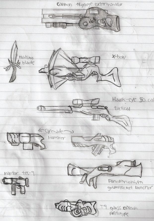another bunch of prototype weapons