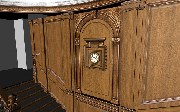 Aft Grand Staircase - the clock