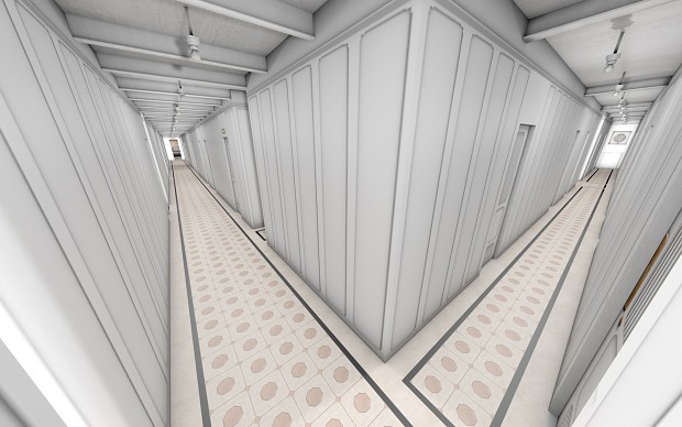 C Deck forward corridors finished