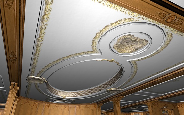1st class Lounge - Ceiling completed