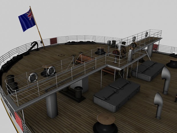 poop deck, docking bridge added