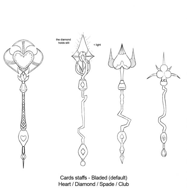 Card Guard Staff Weapons