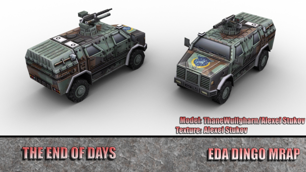 EDA Dingo Mine resistant ambush protected vehicle.