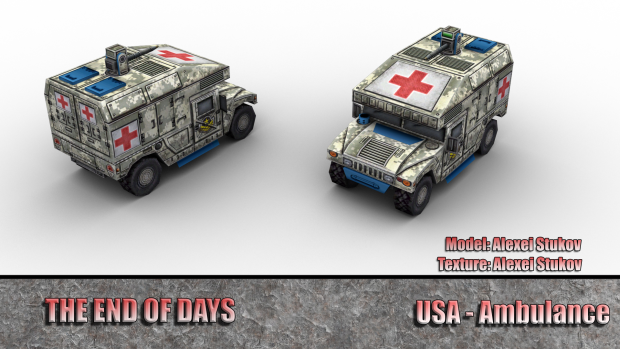 Updated Model and texture of the US Ambulance