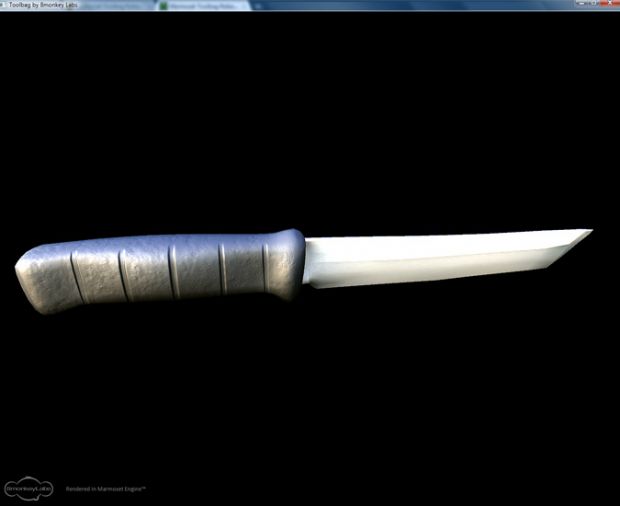 Knife textured render