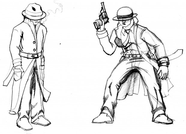 Character design concept sketches