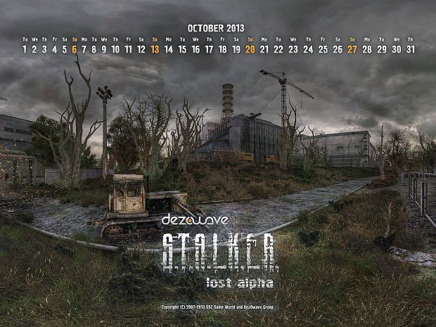 Lost Alpha Calendars for Oct 2013