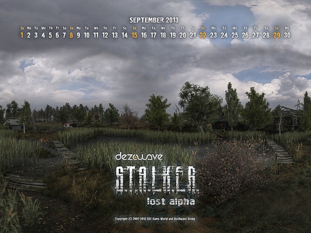 Lost Alpha Calendars for Sep 2013