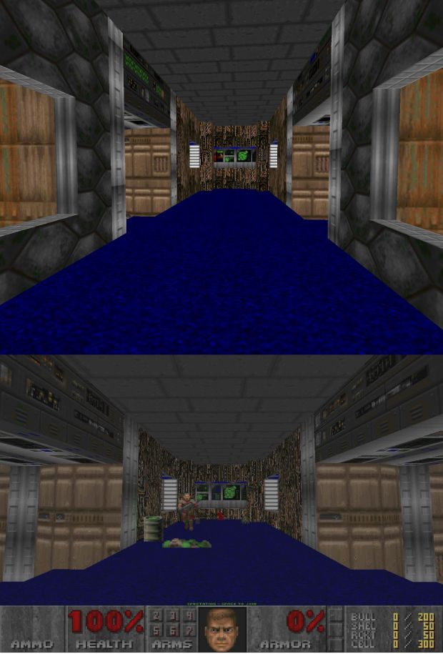 Doom maps side by side comparison