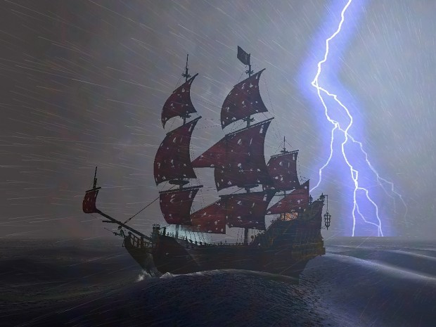 Queen Anne's Revenge in a storm