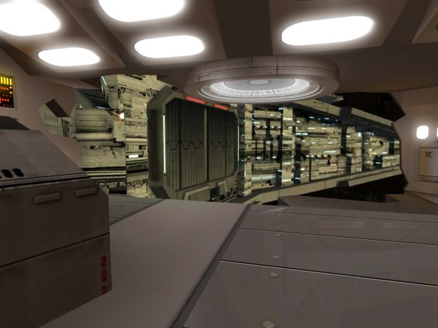 Skybox in use - Breached Hallway