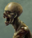 Zombie Male Head, Side View